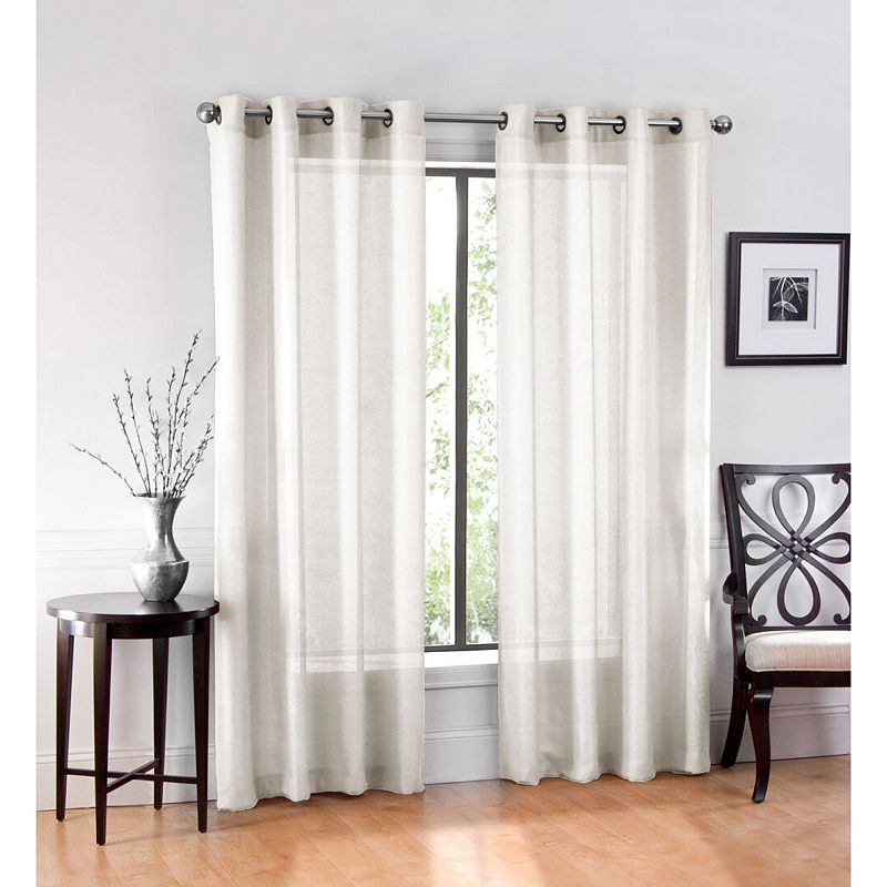 GoodGram Ultra Luxurious Elegant Sheer Grommet Single Curtain Panel