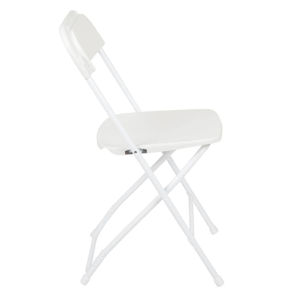 Carnegy Avenue White Metal Folding Chair (Set of 10) CGA-LE-3590-WH-HD