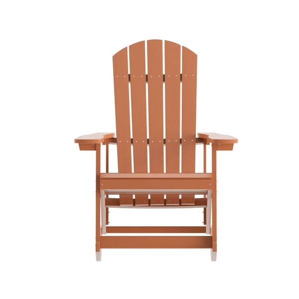 Adirondack Style Poly Resin Wood Rocking Chair for Indoor/Outdoor Use