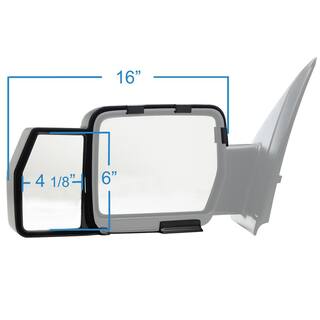 Snap  Zap Clip-on Towing Mirror Set for 2009 - 2014 Ford F-150 81810