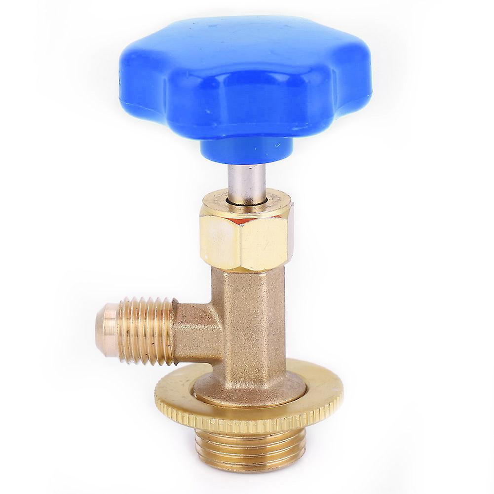 Refrigerant Bottle Opener Brass Dispensing Valve 1/4sae For Air Conditioning R134/r22r22