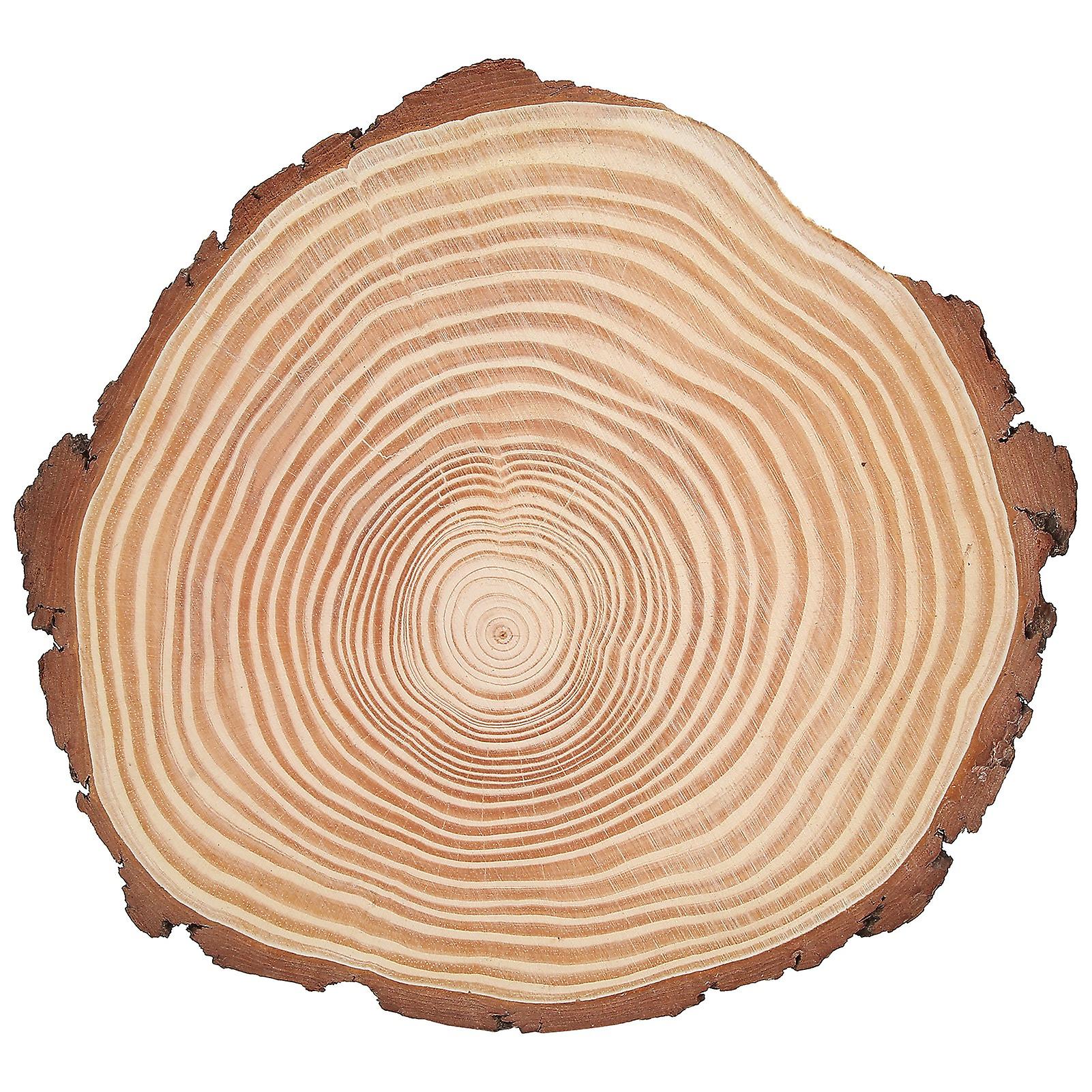 Natural Wood Slices Unfinished Wood Circles Ornaments Irregular Wood Slices With Bark29x26cm/11.4x10.2in