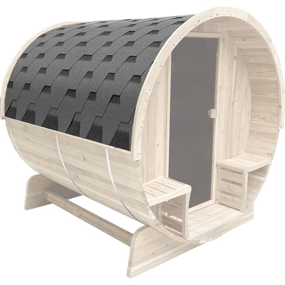 ALEKO Weather-Resistant Bitumen Roof Shingle Replacement for 93 in. x 72 in. x 75 in. Barrel Saunas - Gray SB8CPSSNG-HD