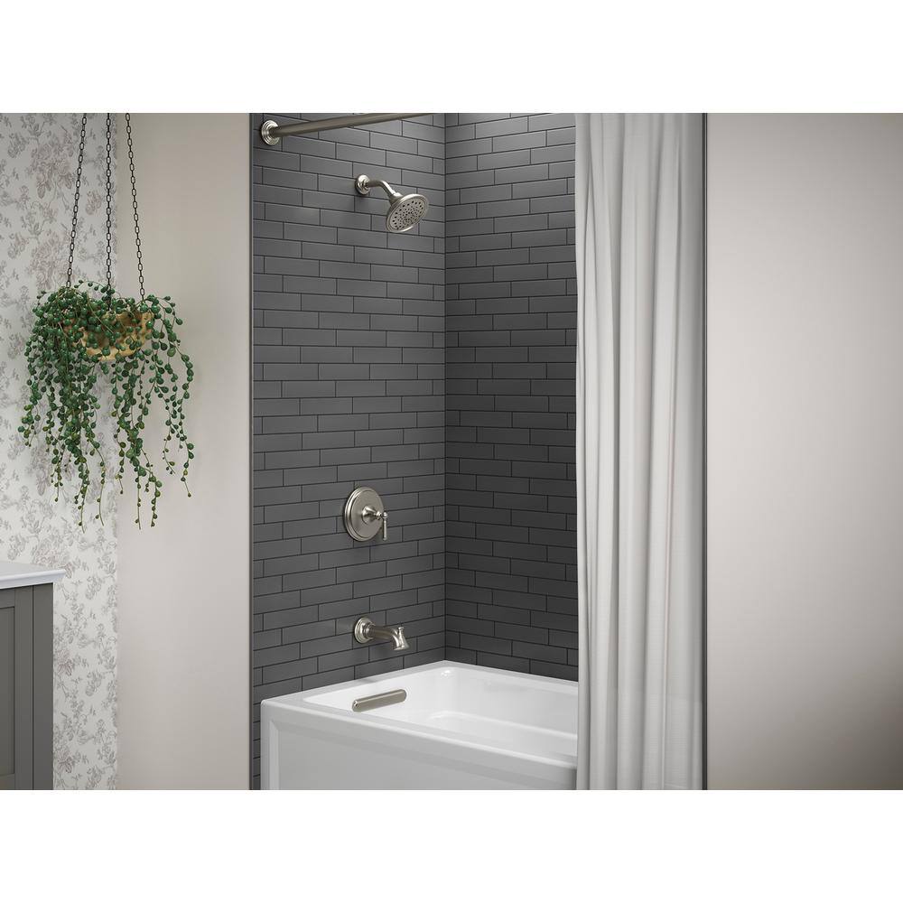 KOHLER Capilano Single-Handle 3-Spray Tub and Shower Faucet in Vibrant Brushed Nickel (Valve Included) K-R26930-4G-BN