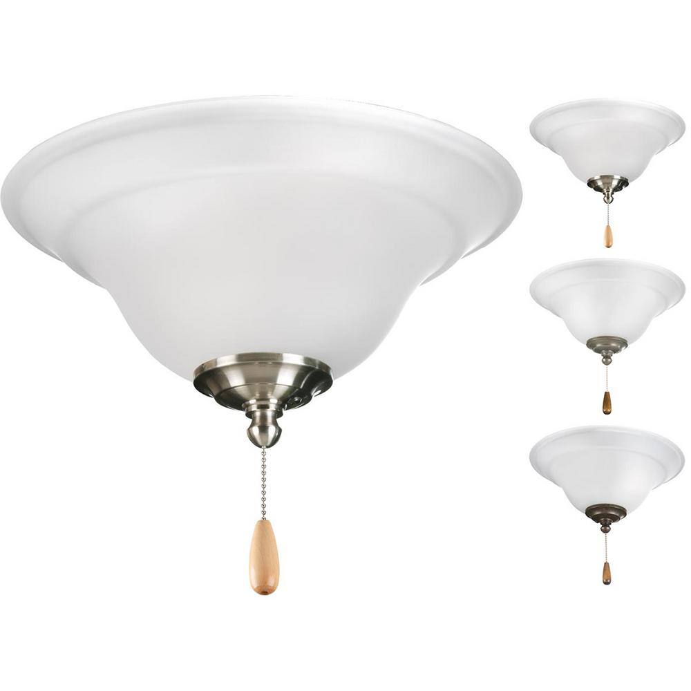 Progress Lighting Trinity Collection 2-Light Unfinished Ceiling Fan Light Kit P2628-01WB