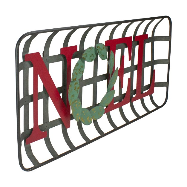 Red And Green quot noel quot Rustic Tobacco Basket Christmas Wall Decor