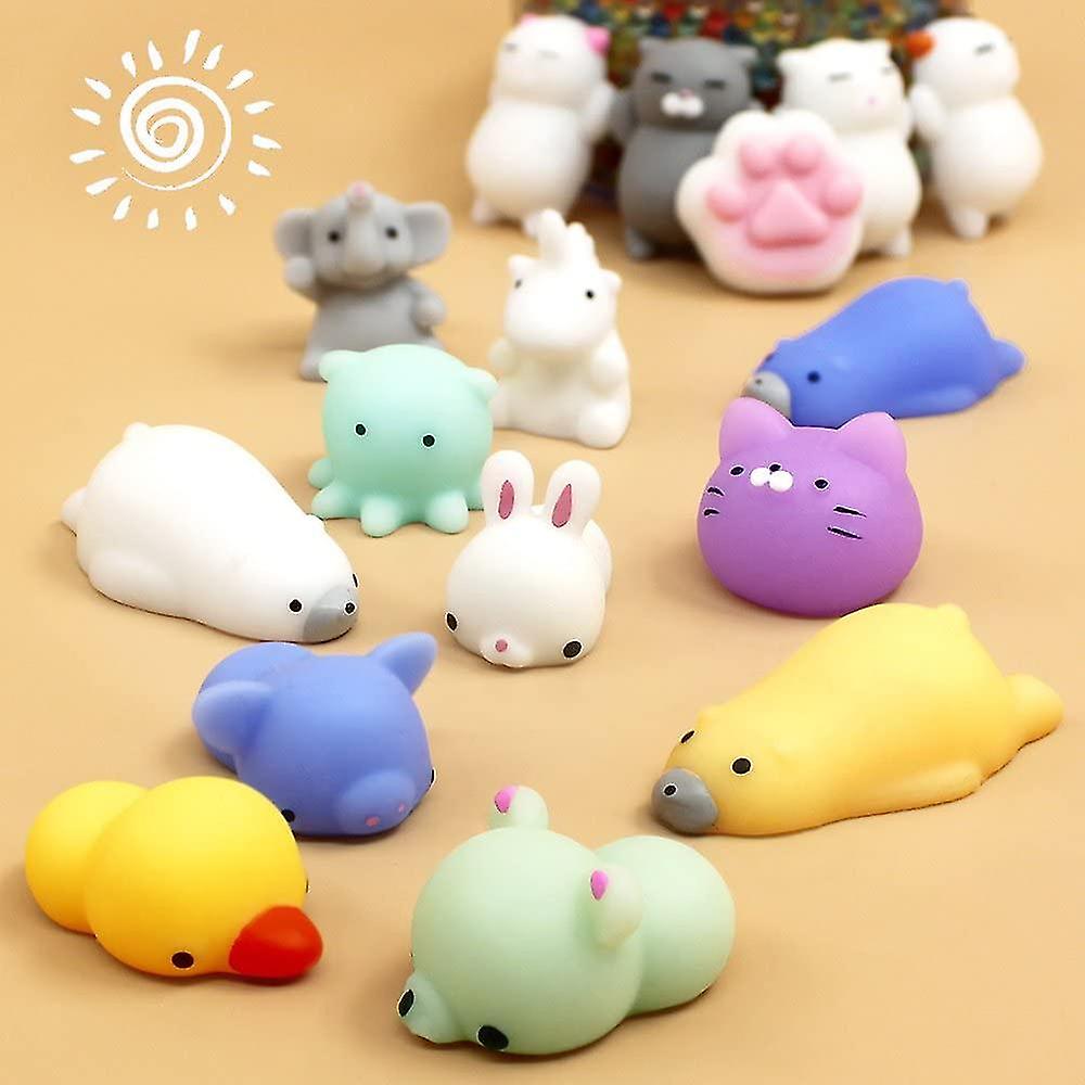 Mochi Squishy Toys， 30 Pcs Mini Squishy Favors For Kids Animal Squishies Stress Relief Toys Cat Squishy Squeeze Toys Kawaii Squish