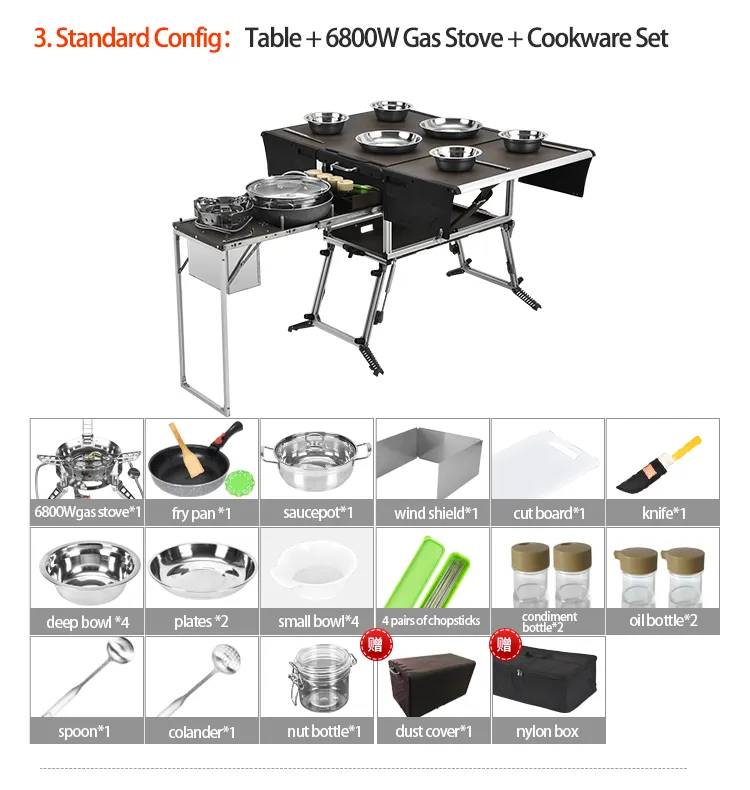 BULIN C650 Competitive Price Portable Camp Kitchen Durable Outdoor Mobile Kitchen