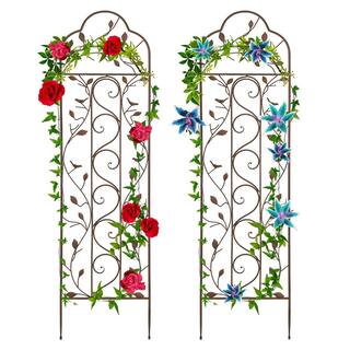 Best Choice Products 60 in. Iron Arched Trellis - Set of 2 SKY5796