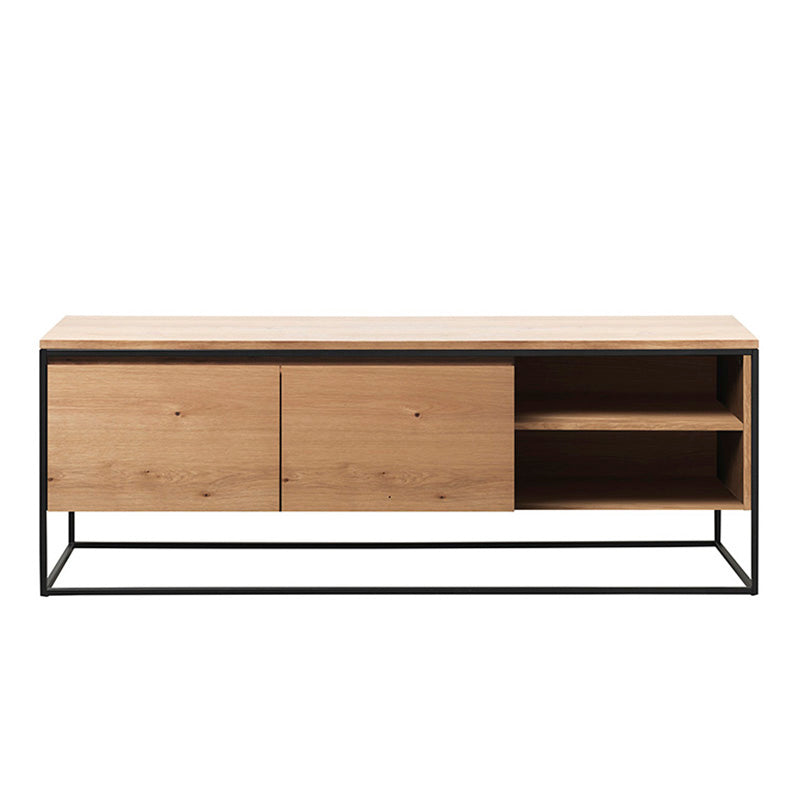 RIVOLI TV Entertainment Unit 155cm -  Natural Oak / Black