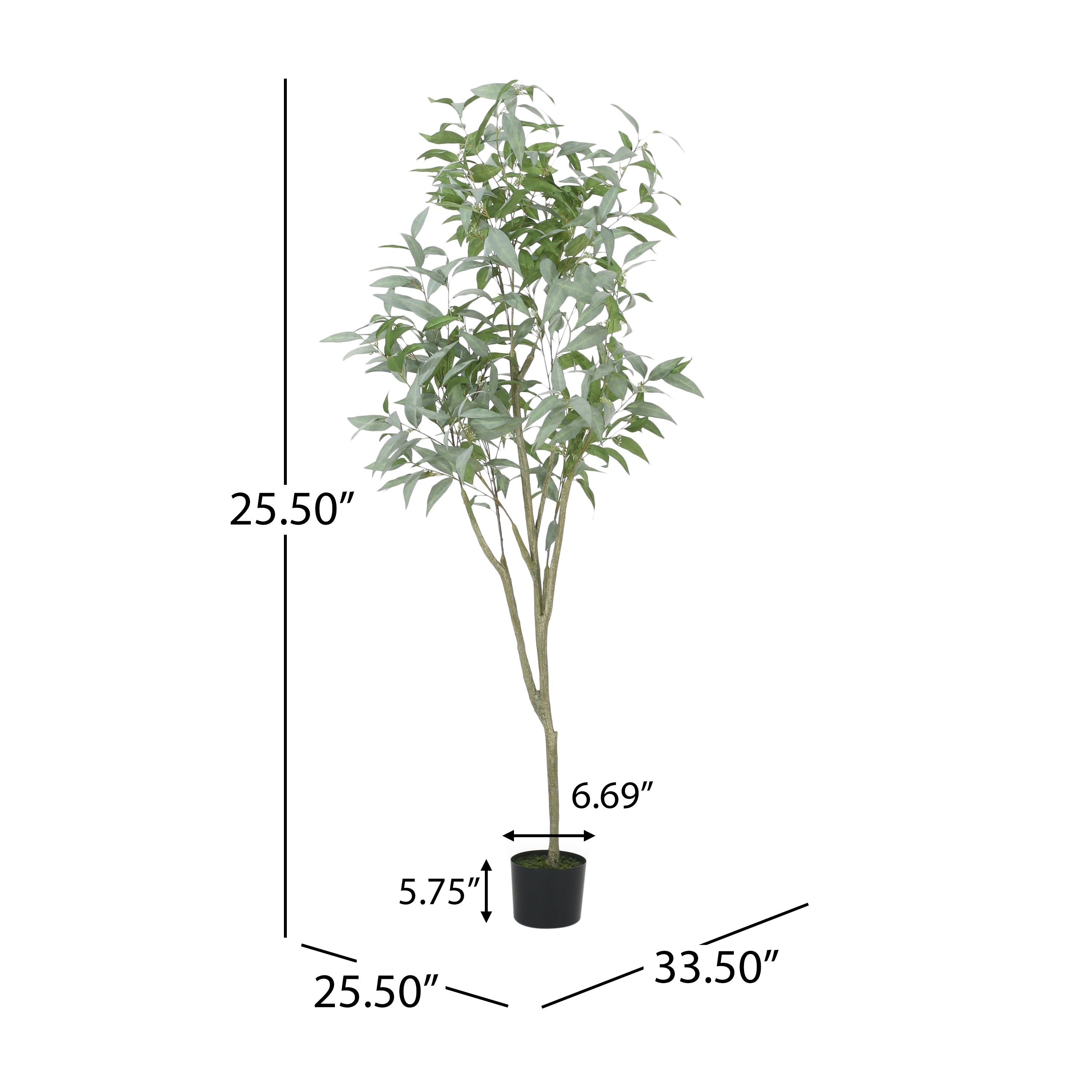 Bowrun Artificial Eucalyptus Leaf Tree