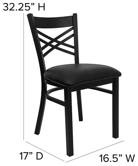 Black X Chair Black Seat   Transitional   Dining Chairs   by Beyond Design  ampMore  Houzz