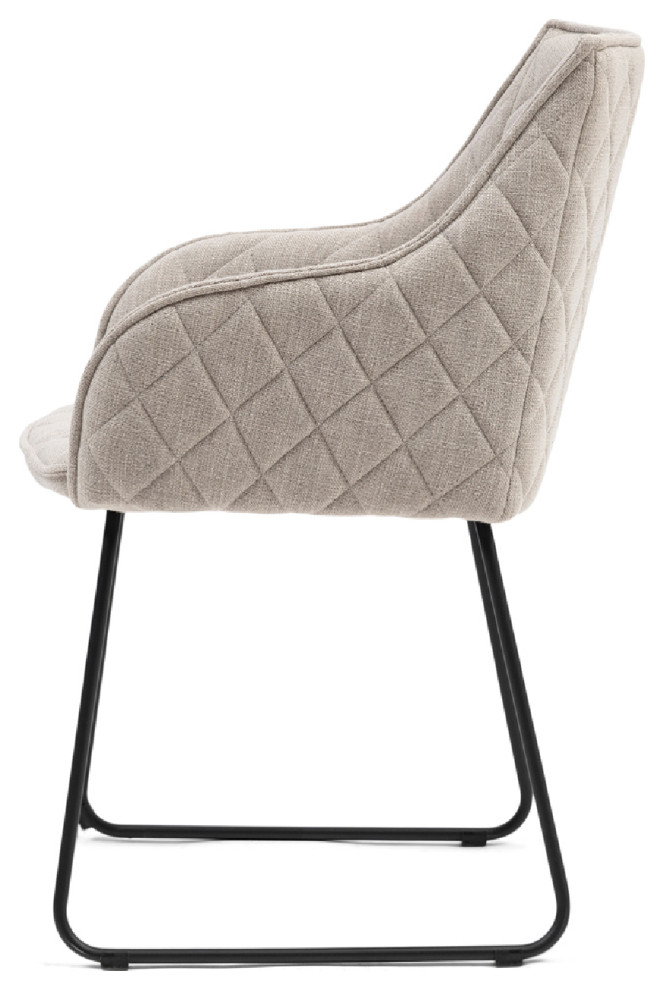 Quilted Dining Armchair  Rivi√®ra Maison Frisco Drive   Transitional   Dining Chairs   by Oroa   Distinctive Furniture  Houzz