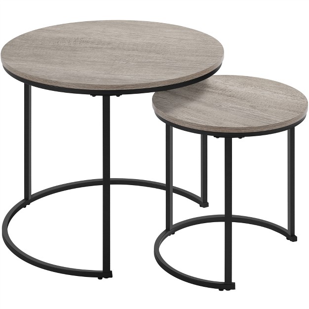 Yaheetech Nesting Round Accent Coffee Table For Living Room