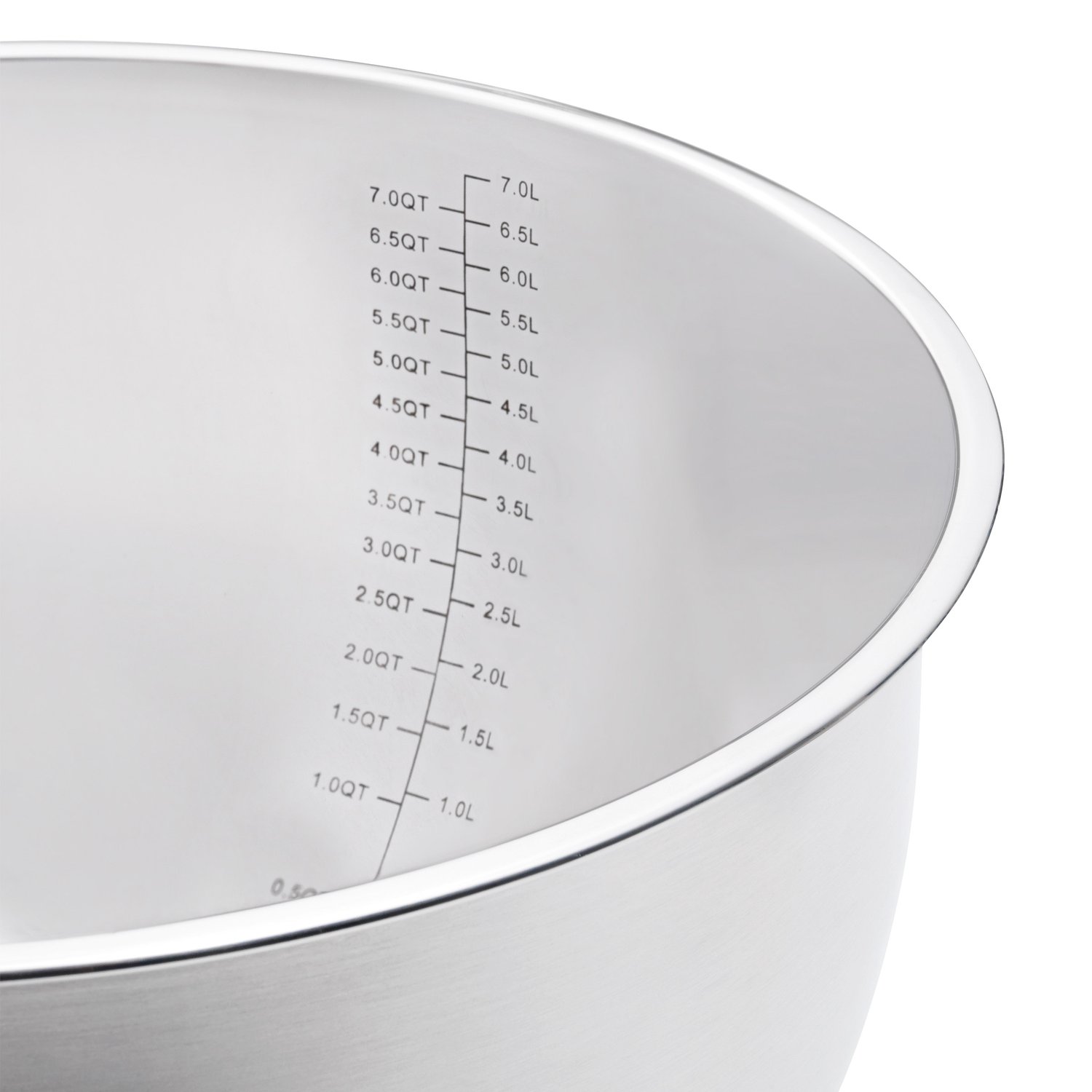 MIU 3 Piece Stainless Steel Mixing Bowls， Non-Skid Silicone Bottoms