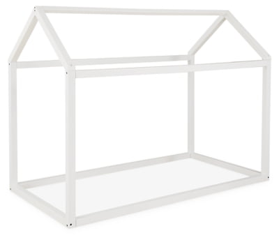 Signature Design by Ashley Flannibrook Contemporary Children's Youth House Bed Frame, Twin, White