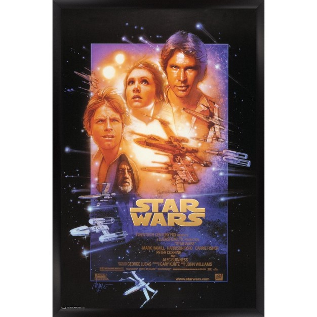 Trends International 24x36 Star Wars Episode 4 Framed Wall Poster Prints