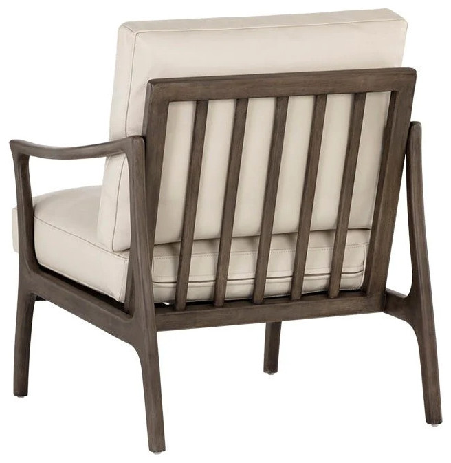 Yeriel Lounge Chair  Astoria Cream Leather   Contemporary   Indoor Chaise Lounge Chairs   by Virgil Stanis Design  Houzz