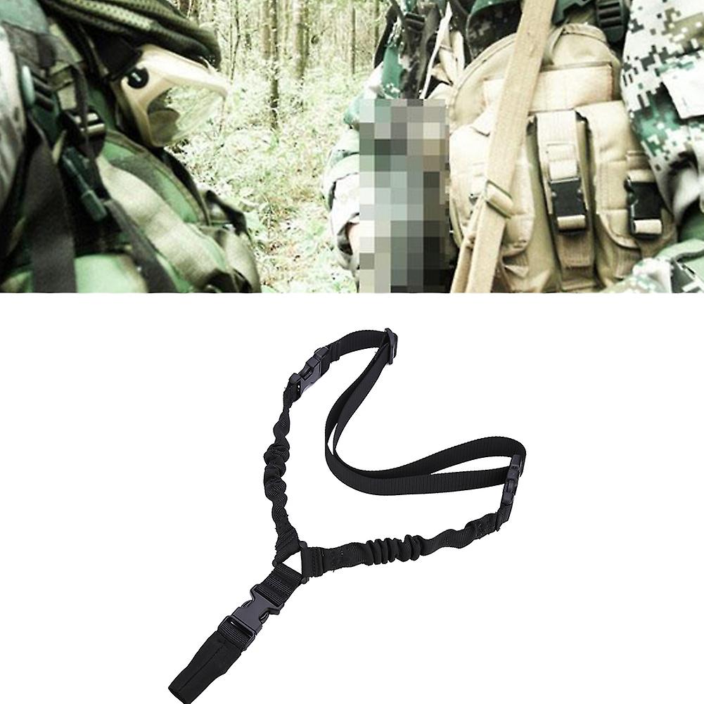 Durable Nylon Adjustable Military Rifle Airsoft Hunting Sling Strap Hook (black)