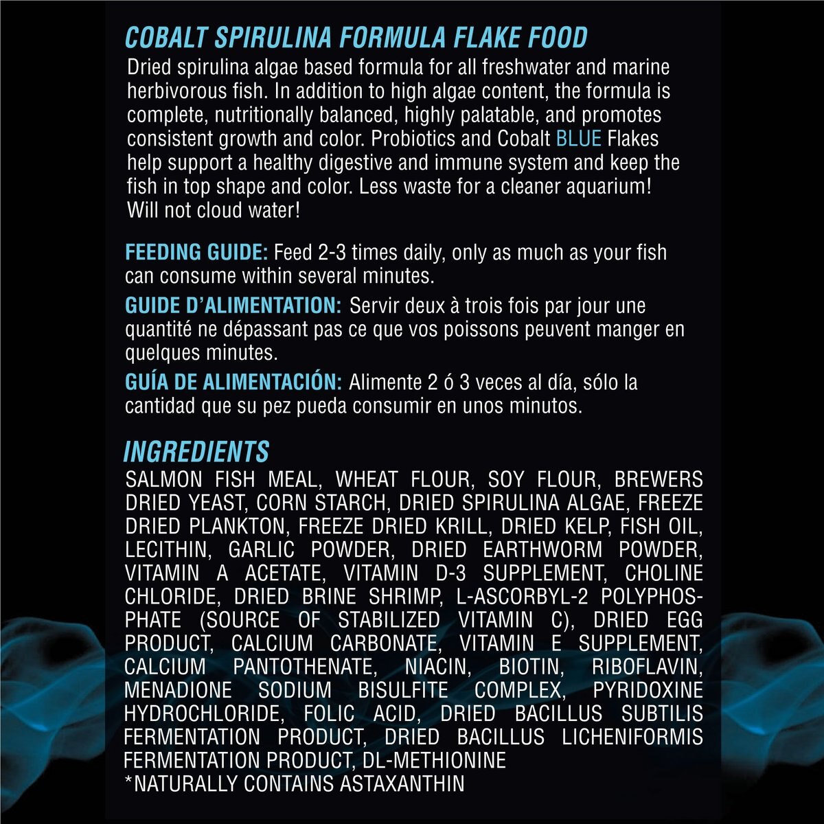 Cobalt Aquatics Spirulina Flakes Fish Food