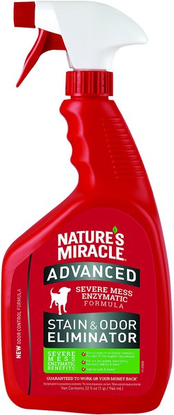 Nature's Miracle Advanced Dog Enzymatic Stain Remover and Odor Eliminator Spray， 32-oz bottle