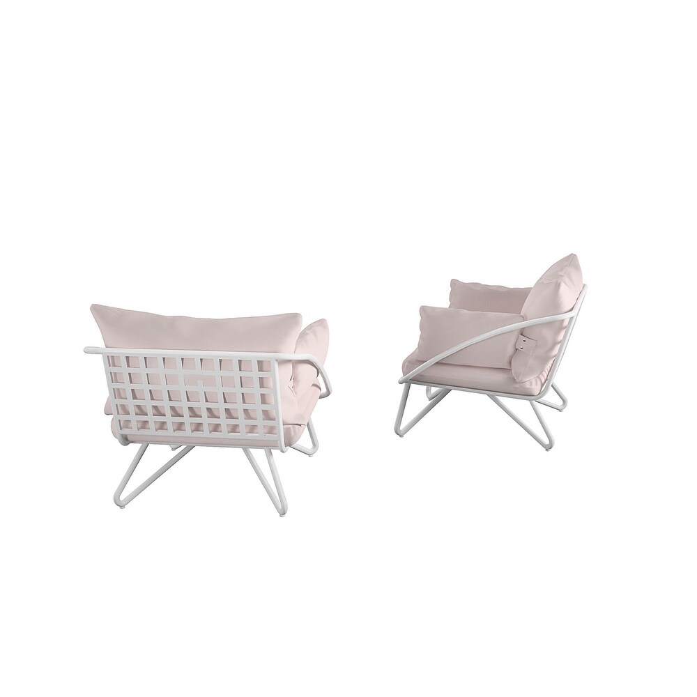 The Novogratz Poolside Gossip Teddi Outdoor 2 piece Lounge Chairs