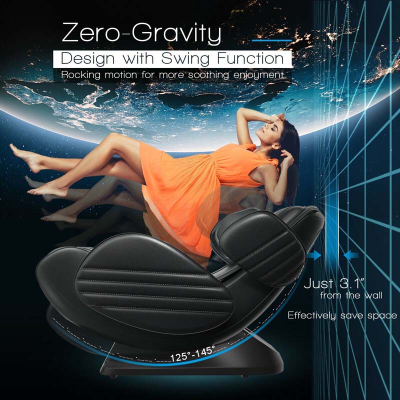 3D SL Track Zero Gravity Massage Chair with Heat, Assembly-Free Full Body Massage Recliner