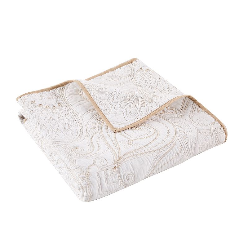 Levtex Home Perla White Quilted Throw