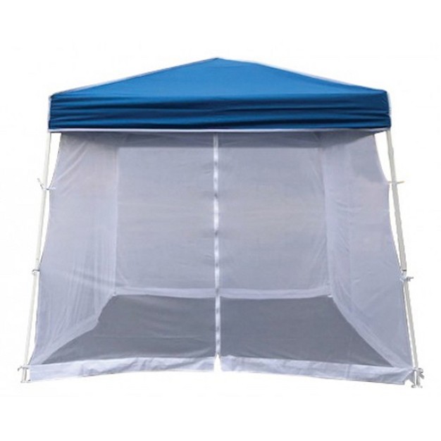 Z shade 10 Foot Horizon Angled Leg Screen Shelter Attachment With 10 By 10 Foot Push Button Angled Leg Instant Shade Canopy Tent