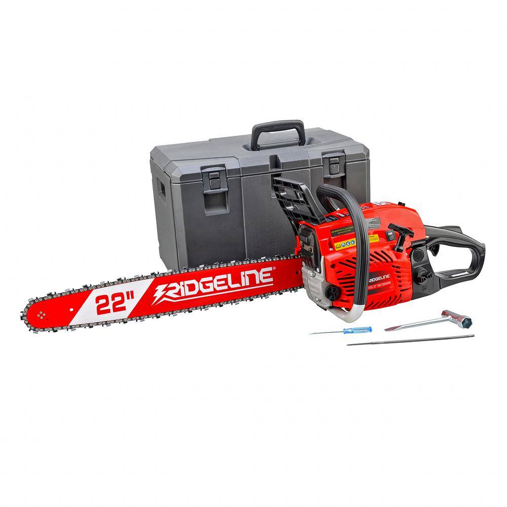 RIDGELINE 22 in. 57 cc Gas Chainsaw with Case 97006