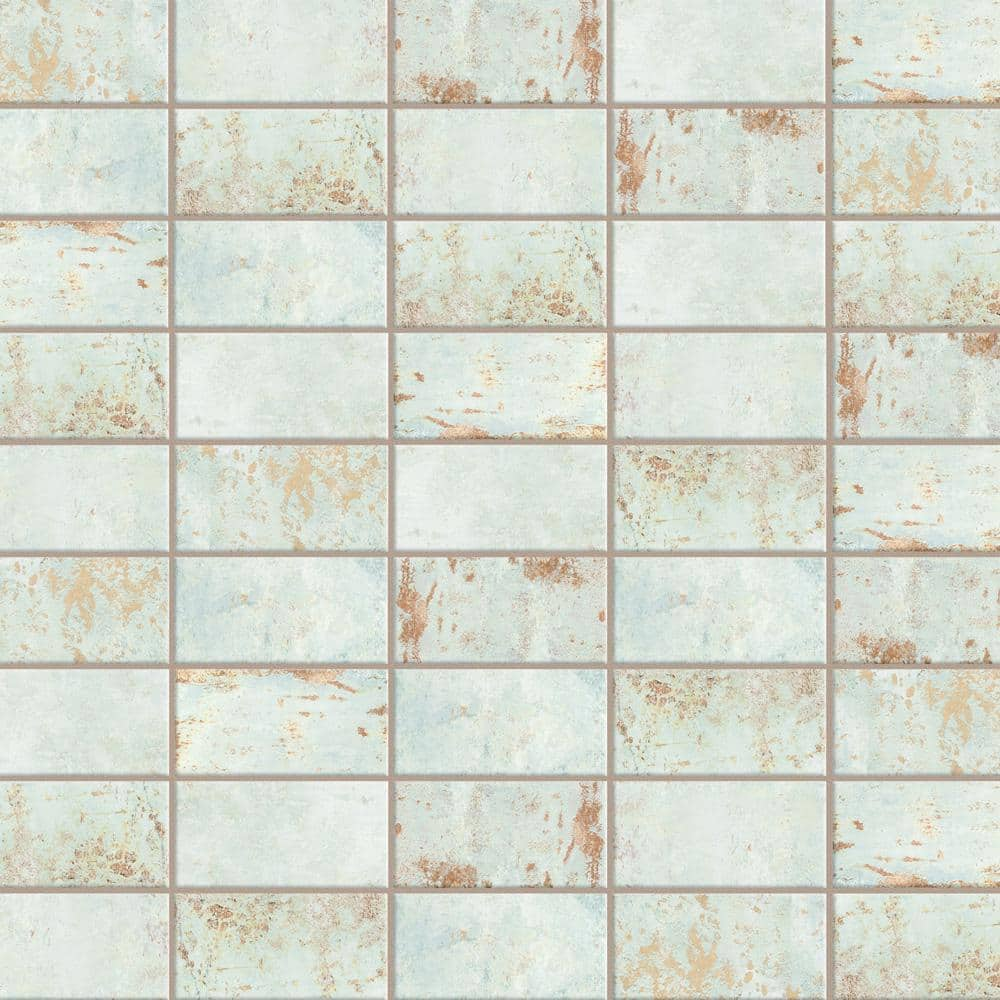 Merola Tile Biarritz Green 3 in. x 6 in. Ceramic Wall Tile (5.72 sq. ft.  Case) WMZ36BZGR