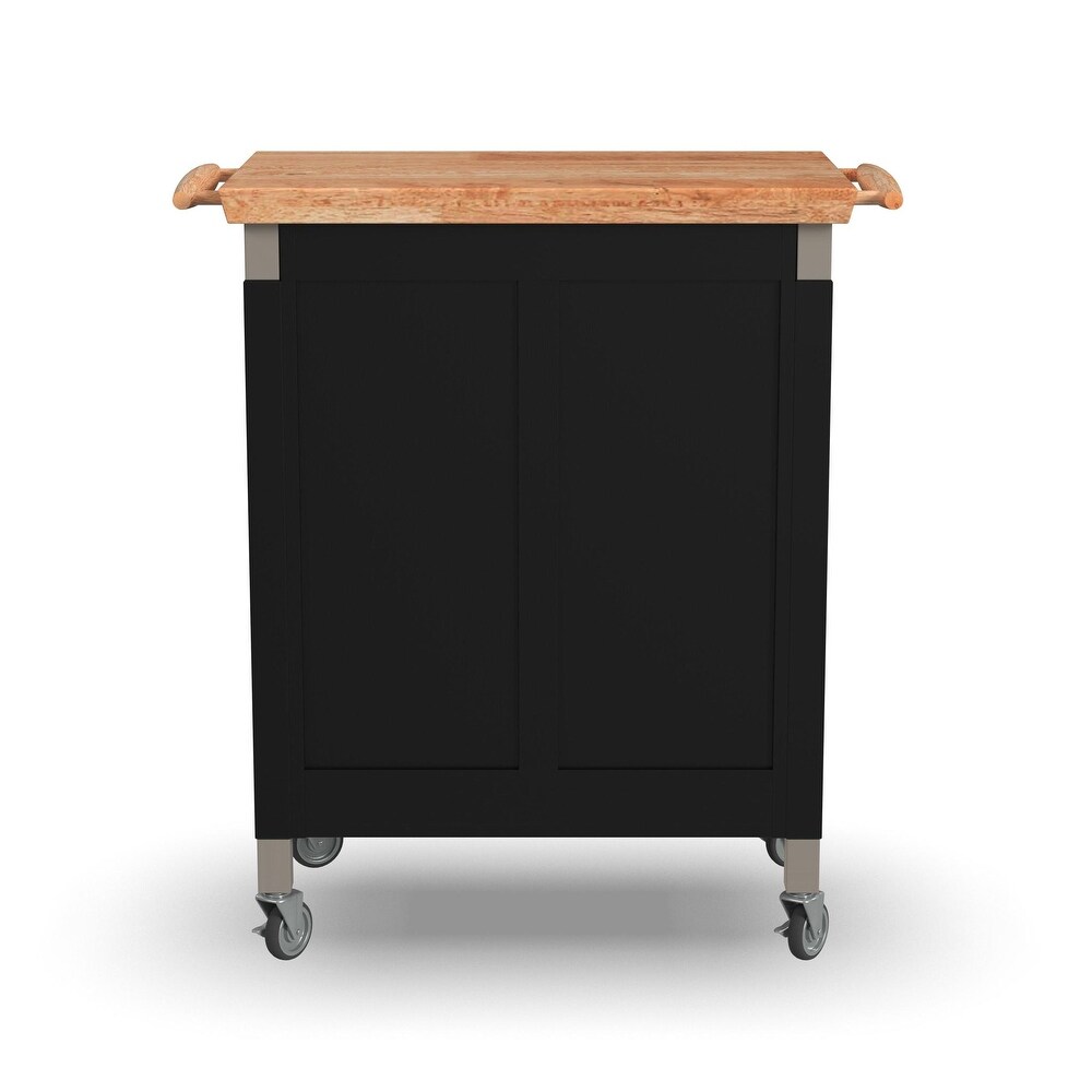 Homestyles Dolly Madison Kitchen Cart with Wood Top