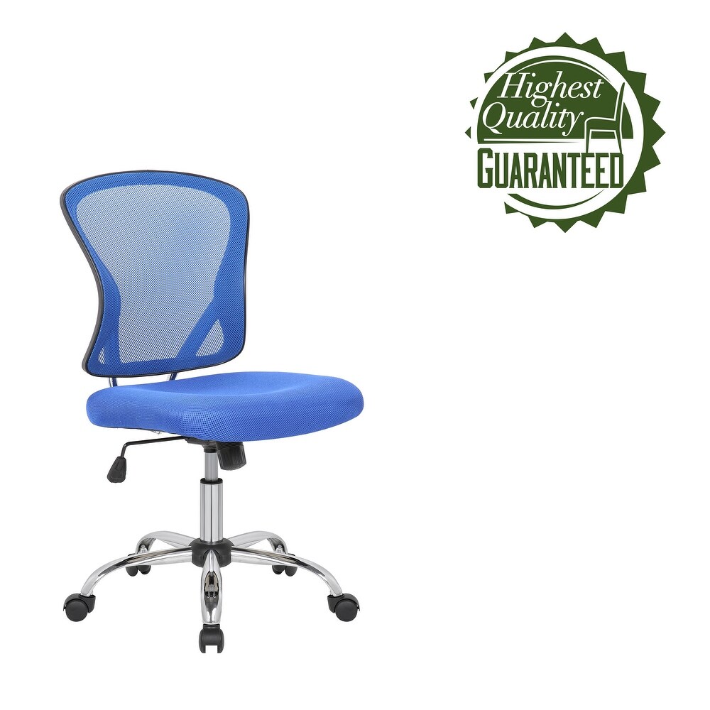 Porthos Home Cody Armless Office Chair  Mesh Back  Adjustable Height