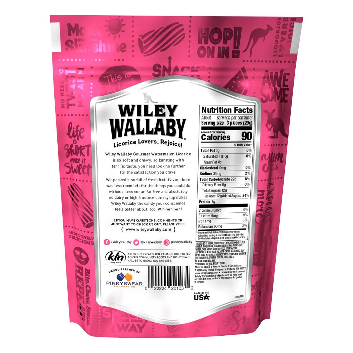 Wiley Wallaby Watermelon Licorice