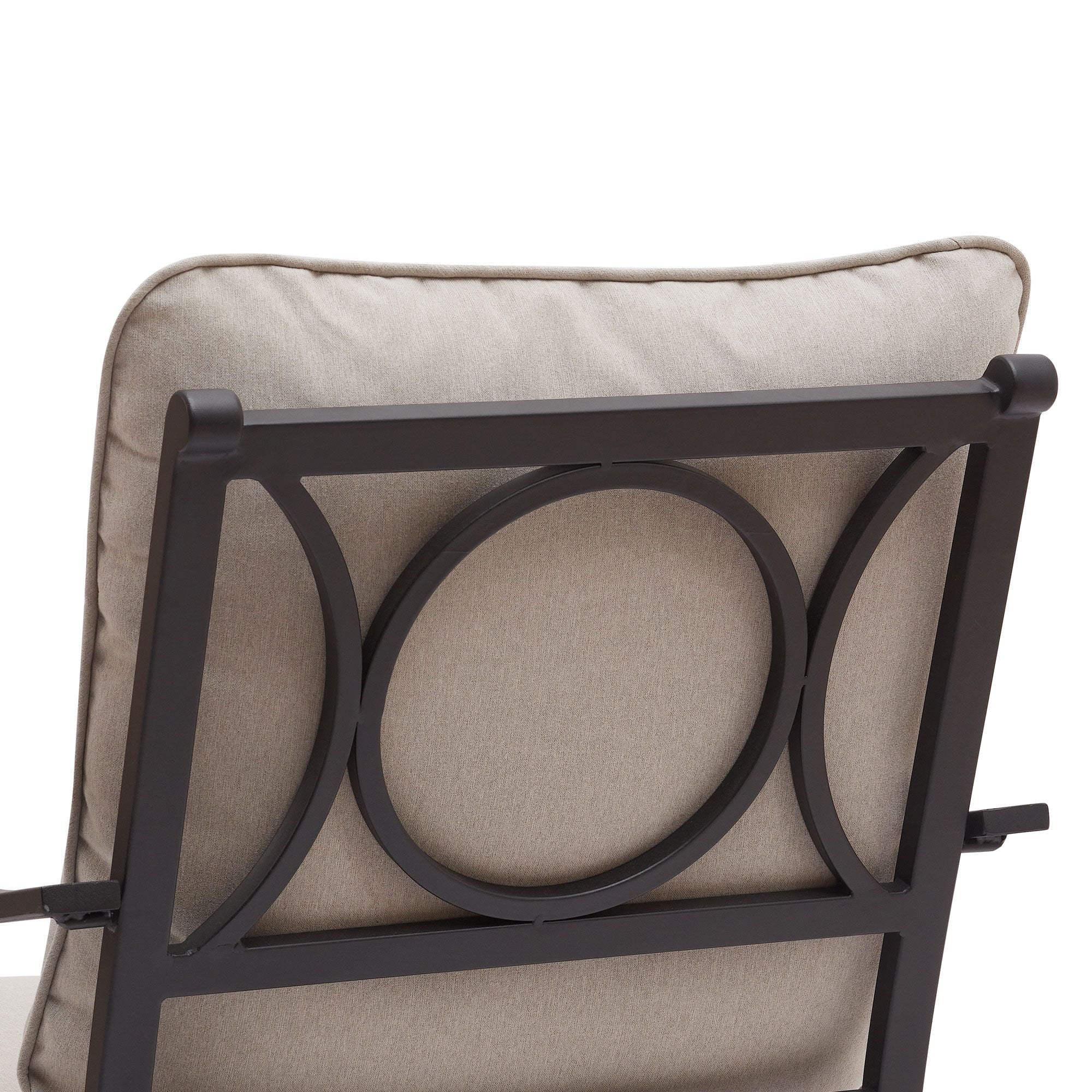 Better Homes & Gardens Newport Outdoor Swivel Rocker Dining Chairs – 2 Pack, Beige