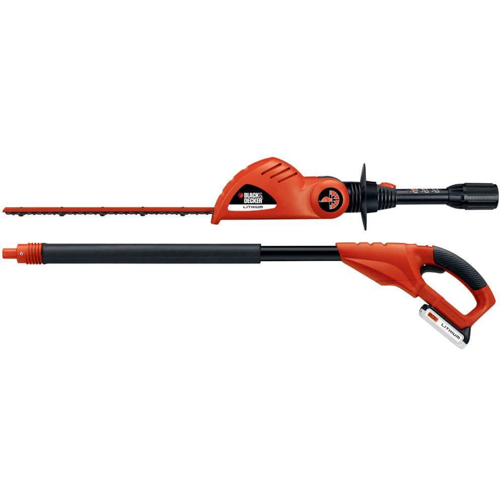 BLACKDECKER 20V MAX Cordless Battery Powered Pole Hedge Trimmer Kit with