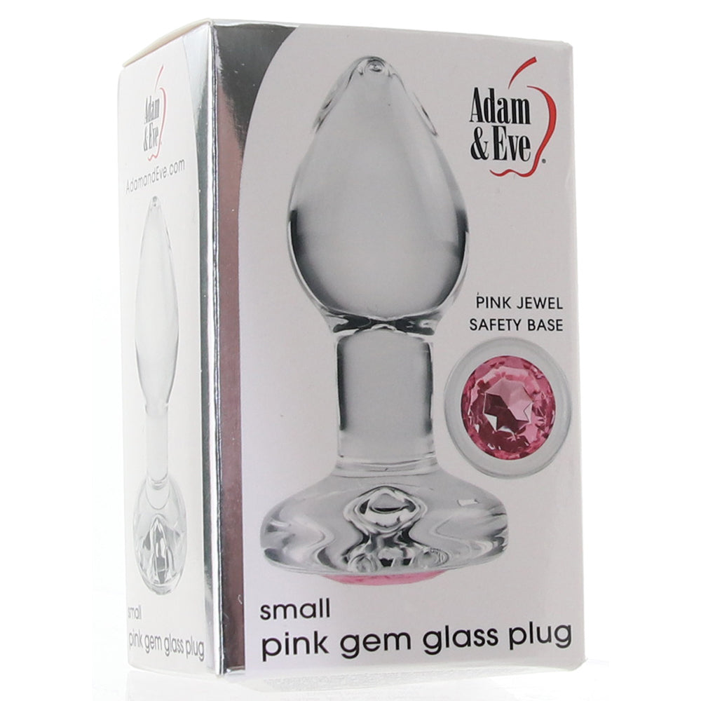 Adam & Eve Pink Gem Glass Plug in Small