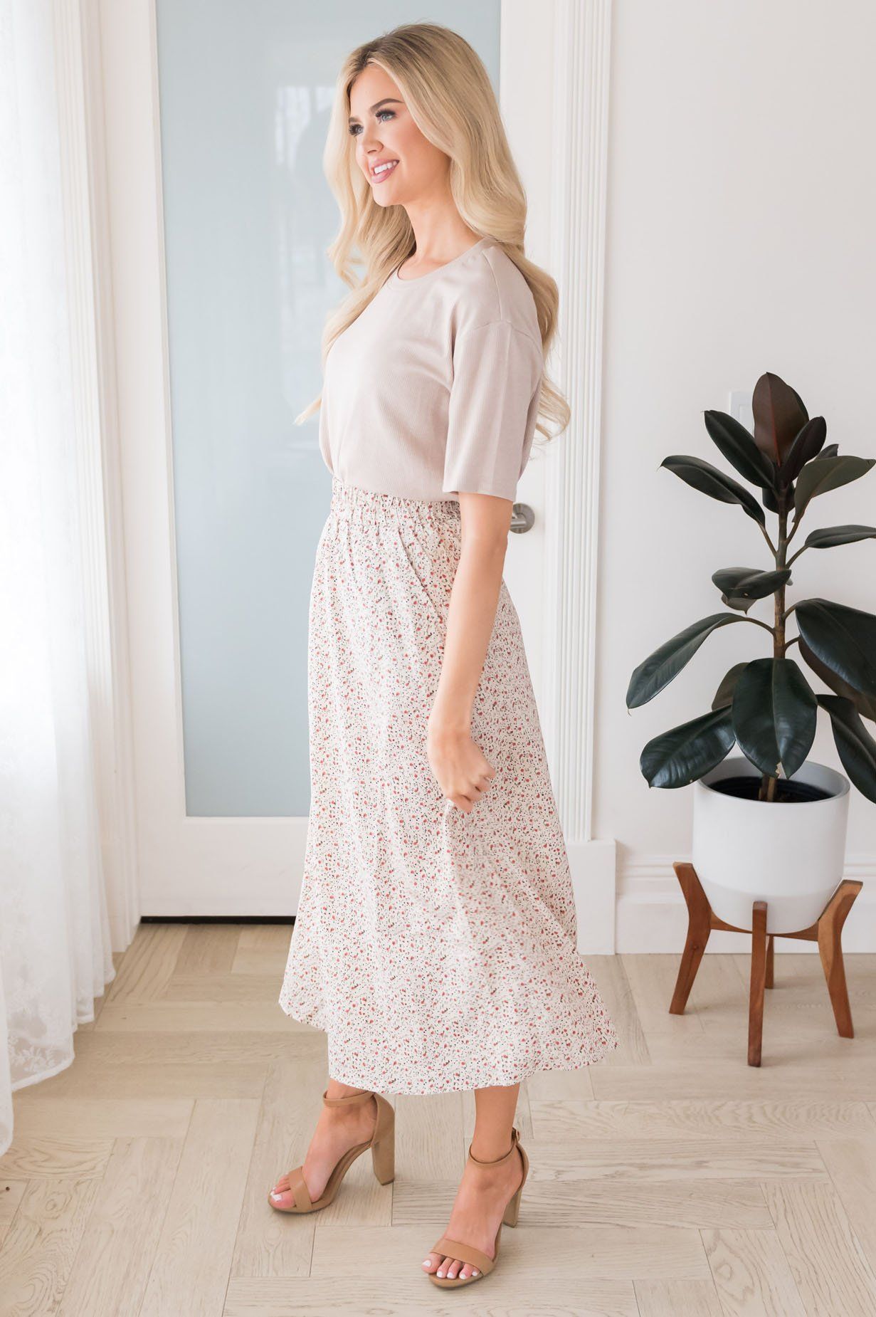 Always Cherished Floral Modest Skirt