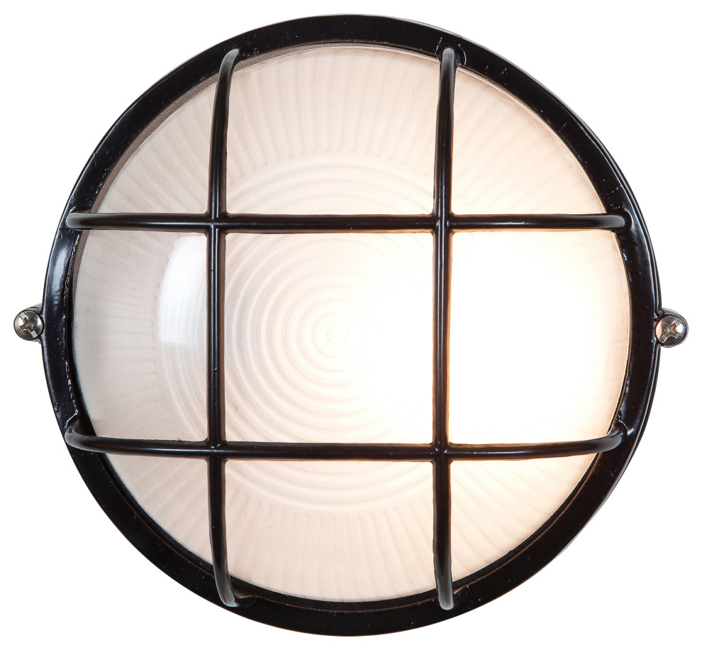 Nauticus Dual Mount Black 1 Light Outdoor Bulkhead (20296 BL/FST)   Beach Style   Outdoor Wall Lights And Sconces   by IsabellesLightingcom  Houzz