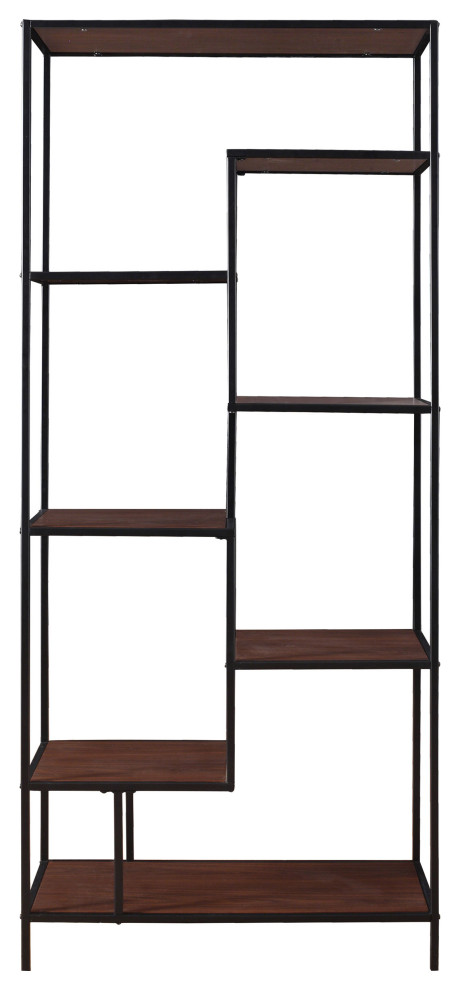 Asher 7 shelf Bookcase Walnut   Modern   Bookcases   by Modon  Houzz