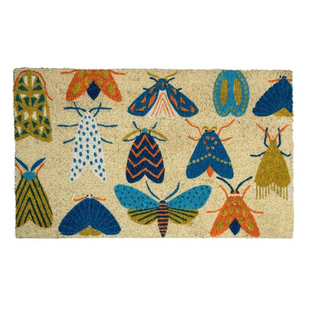 X 2 x27 4 quot Moths Indoor outdoor Coir Doormat Entryways