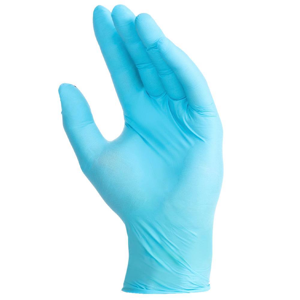 SAFESKIN Blue Medium Duty Disposable Nitrile Gloves Powder-Free Size M (100-Count) 104842100