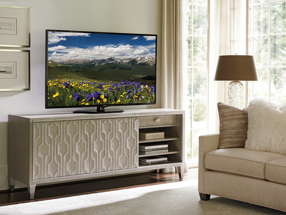 Reese Media Console   Transitional   Entertainment Centers And Tv Stands   by HedgeApple  Houzz