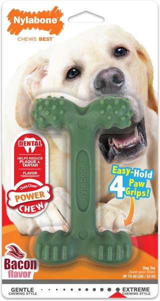 Nylabone Power Chew Easy-Hold Bacon Flavor Dog Dental Chew Toy