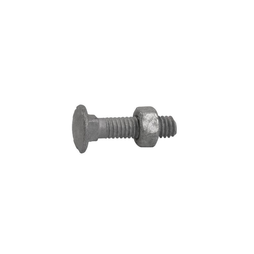 Everbilt 516 in. x 1-14 in. Galvanized Steel Carriage Bolt (20-Pack) 328502EB