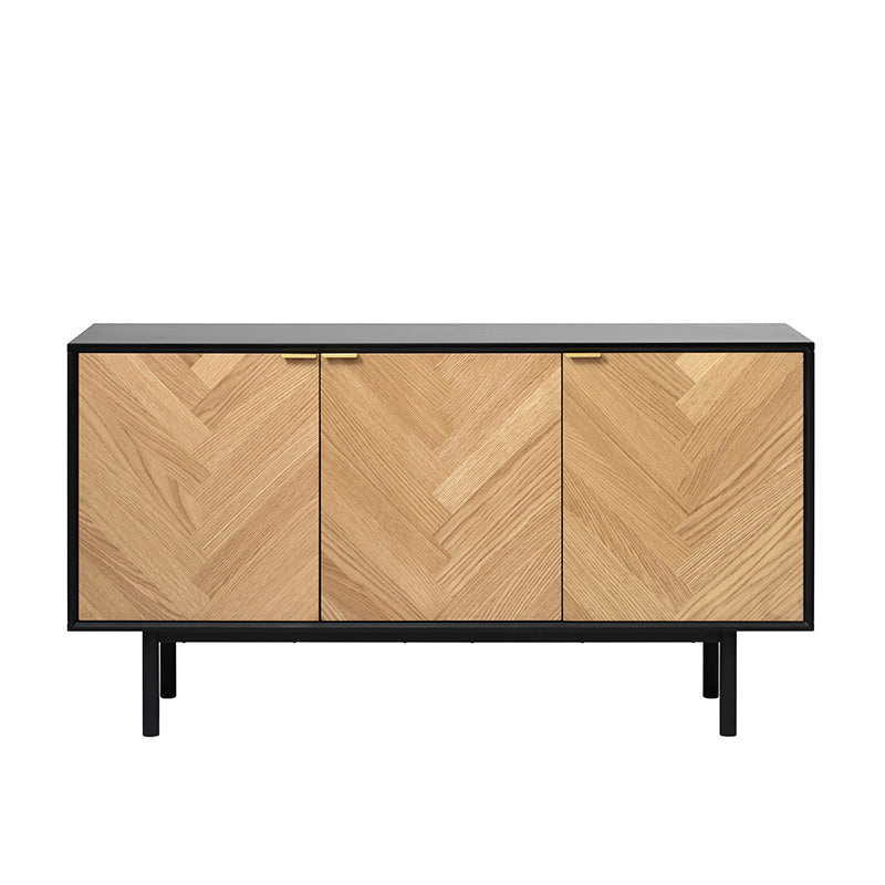 CALVI Sideboard Buffet 1.5M -  Natural & Black