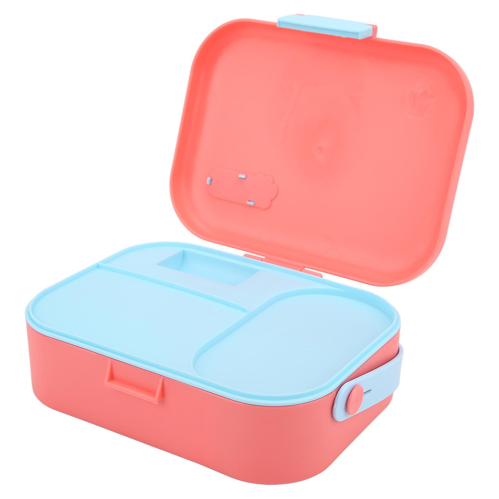 Pet Food Box Double Layer Pp Toxic Free Prevent Leakage Carrying Dog Bento Box For Outdoor Travelpink