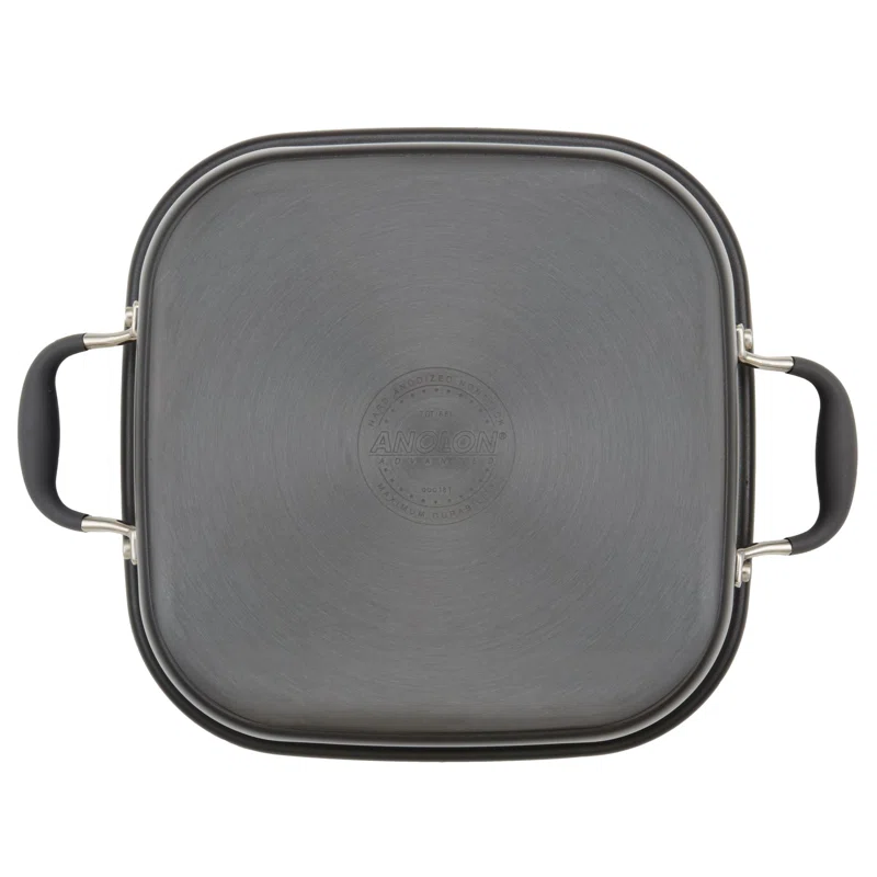 Anolon 83865 Advanced Hard Anodized Nonstick Grill Pan / Griddle and Roaster - 11 Inch， Gray