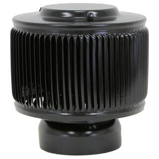 Active Ventilation 4 in. Dia Aura PVC Vent Cap Exhaust with Adapter for Schedule 40 or Schedule 80 PVC Pipe in Black AV-4-PVC-BL