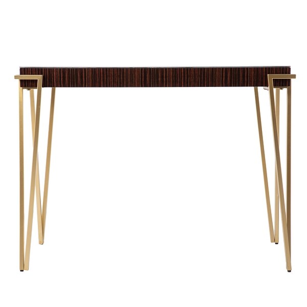 SEI Furniture Berclair Contemporary Brown Glass Console Table